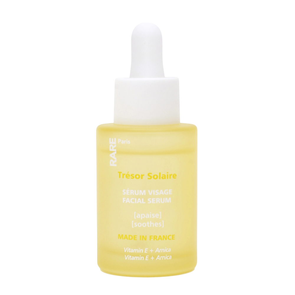 RARE PARIS Tresor Solaire Soothing Face Serum 30ml - Заспокійлива сироватка з вітаміном Е та екстрактом арніки RARE PARIS Tresor Solaire Soothing Face Serum 30ml - Заспокійлива сироватка з вітаміном Е та екстрактом арніки